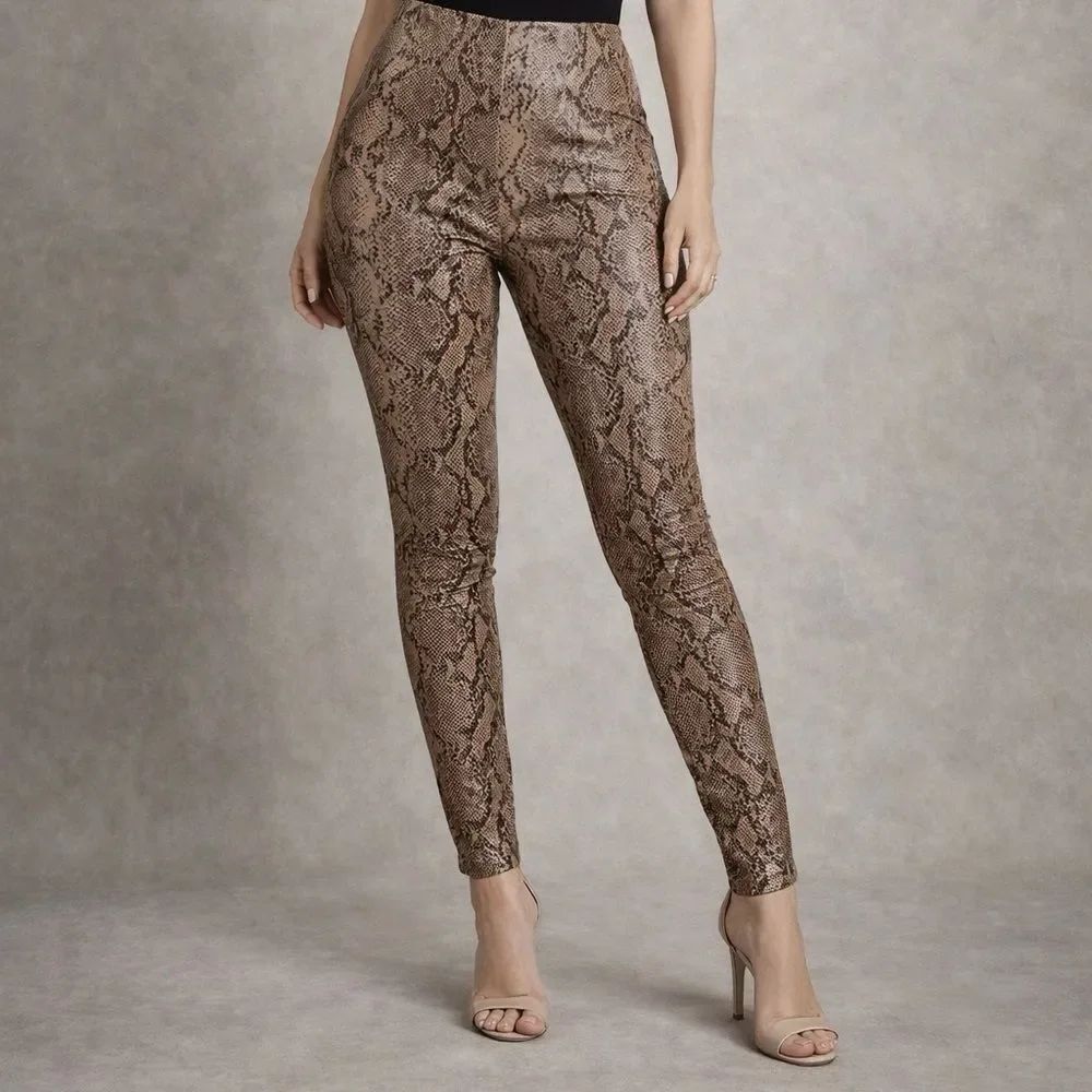 Zara Faux Fur Lined pants with Brown Accents